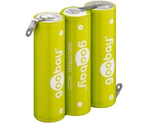 Batterie NiMH 3xAA HR6 2100mAh 3.6V con linguette a saldare - Goobay IBT-HR6-3AAFG