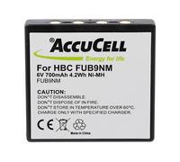 BATTERIE PER DISPOSITIVI ELETTRONICI ACCUCELL FUB9NM, NiMH, 800 mAh, 6 V