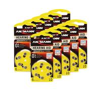 BATTERIE PER DISPOSITIVI ELETTRONICI ANSMANN PR70, Zinco-aria, 100 mAh, 1,4 V, 60 pezzi