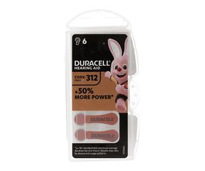 BATTERIE PER DISPOSITIVI ELETTRONICI DURACELL EasyTab 312, Zinco-aria, 160 mAh, 1,4 V, 6 pezzi