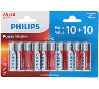 BATTERIE PHILIPS 10+10 AA LR6 alcaline 1,5V