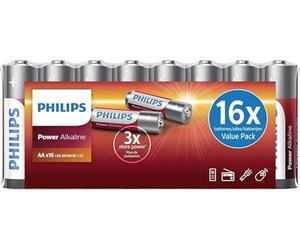 Batterie Philips Value Pack AA - Batterie in confezione da 16 pezzi - Batterie alcaline - LR6 - Durata fino a 10 anni - Adatte a vari dispositivi - Senza cadmio e mercurio
