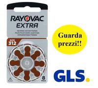 Batterie pile RAYOVAC Extra 312 PR41 per apparecchi acustici protesi acustiche