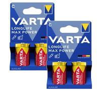 Batterie R14 C 1,5V alcaline Varta Longlife Max Power (2x)