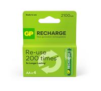 Gp Batteries Blister 4 Batterie Ricaricabili AA Stilo 2100 mAh GP ReCyko