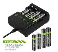 Batterie ricaricabili ad alta capacità AA e AAA Venom e dock di ricarica
