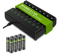 Batterie ricaricabili ad alta capacità AA e AAA Venom e dock di ricarica