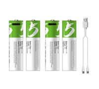 batterie ricaricabili AA da 1,5 V tipo C, 2600 mWh ad alta capacità, ricarica rapida, compatibili con giocattoli elettrici, campanelli e altri