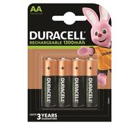 Batterie Ricaricabili AA Duracell HR6 - 1300 mAh, 4 Unità