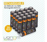Batterie ricaricabili AA VENOM - 1000 mAh 1,2 V NiMH - Confezione da 20