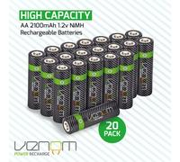 Batterie AA ricaricabili Venom - 2100 mAh 1,2 V NiMH - Confezione multipla