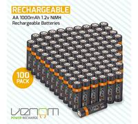 Batterie ricaricabili AA VENOM - 1000 mAh 1,2 V NiMH - Confezione da 100