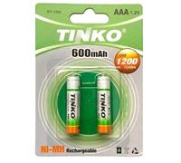 Batterie ricaricabili AAA 600mah (2 pacchetto) 1.2V NI-MH luce solare/batteria telefono cordless Eunicell