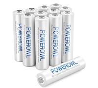 Batterie Ricaricabili AAA, Powerowl Capacità Elevata Pre-carica Ni-MH Bassa autoscarica AAA Ricaricabili Pile 1000mAh Ministilo 1,2V 1200 Cicli (12 Pezzi)