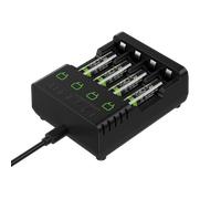 Batterie AAA ricaricabili ad alta capacità più dock di ricarica - Include 8 x...
