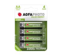 AgfaPhoto Accu 70109 - Batterie AA NiMh Mignon 2300 mAh, confezione da 4