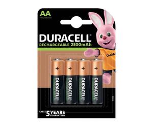 Batterie ricaricabili Duracell Precaricata Stilo 2400 mAh AA conf. da 4 - DU75