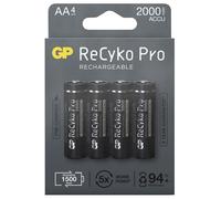 Batterie ricaricabili GP ReCyko Pro AA da 2000 mAh, confezione da 4