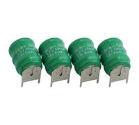 Batterie Ricaricabili Ni-MH 3,6V 80 mAh per Circuito Stampato, Pila Tampone 3 Elementi a 3 Pin per Salvataggio Memoria BIOS, CMOS, PLC, Schede Madri e Computer Industriali - Kit da 4 Pezzi