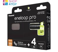 Batterie Ricaricabili Panasonic Eneloop Pro AA 2500mAh 4BL 4 Pz. E Custodia