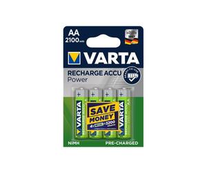 BATTERIE RICARICABILI VARTA AA 4PZ STILO 1.2 V 2100mAh 4AA2100 COD. 56706 HR06 N