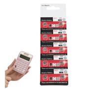 Batterie rotonde piccole, batterie monete, confezione variegata di batterie Tipo pulsante ad alta capacità 1,55 V, 10 piccole batterie a disco da 13 mah/18 mah per calcolatrici