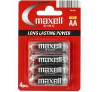 Batterie Salina AA Maxell R6 - 4 Unità