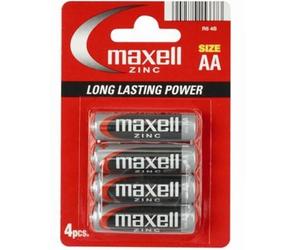 Batterie Salina AA Maxell R6 - 4 Unità