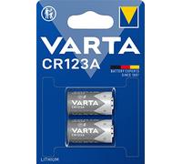 VAR 2X CR123A - Batteria al litio, CR123A, 1480 mAh, confezione da 2