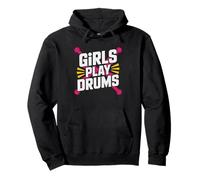 Batterista Ragazza Drum Pit Donna Percussionista Felpa con Cappuccio