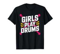Batterista Ragazza Drum Pit Donna Percussionista Maglietta