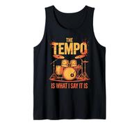 Batterista retrò The Tempo Is What I Say Band Lover Distressed Canotta