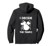 Batteristi I Decide The Tempo Drum Kit Felpa con Cappuccio