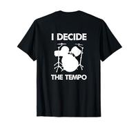 Batteristi I Decide The Tempo Drum Kit Maglietta