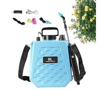 Battery Backpack Sprayer, Electric Garden Sprayer, Rechargeable Watering Equipment, Ergonomic Spray Design for Plant Care, Agriculture, Lawn, Yard, Backyard, Farm Use, Blue and Green