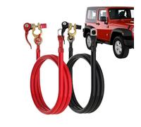 Battery Cable Extension - 2PCS Heavy Duty Copper Power Wire | 19.7 Inch Automotive Battery Terminal Cable Flexible Starter Alternator Lead | For Car Truck Marine Golf Cart Inverter