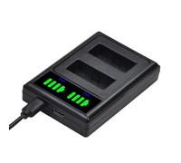 Battery Charger, Camera Pack, 89,5 x 59,5 x 17 mm Camcorder Charging, portatile Design, LED Display, Replacement Unit for Women, Men Use, Backpacks Carrying, Travel Gear, Photography Equipment
