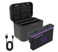 Battery Charger Set for Insta360 X5, 2850mAh, Can Save 2 Batteries and Charge at The Same Times Fast Battery Charger for Insta360 X5 Accessories, Hiking Available (1*Charging Box+1*Battery)