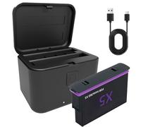 Battery Charger Set for Insta360 X5, Insta 360 X5 Battery Charger Can Save 2 Batteries & Charge at The Same Time (3 Set)