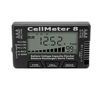 Battery Detector, ABS Black Multi Function, Digital Battery Capacity Checker, 0.001V Accuracy, Battery Balance Discharger Tester Display Voltage Capacity for Servo Test Balance Dis (Nera)