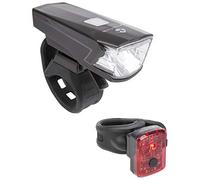 Battery Lamp Set, M-Wave Atlas K 15 Usb, Usb Batterylamp No. 220404, 70 Lumen / 30 Lux+ Usb Rear Light No.220559, 1 Red Led, W/Micro Usb Cable, W/German Approval No., Blisterpacking