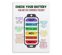 Battery Metaphor Poster Emotional Wellness Decor