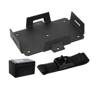 Battery Mounting Tray - Aluminum 17x13x5cm | Adjustable Small Battery Storage Holder | Automotive Replacement Voltage Tray With Hold Down Strap For Motorcycles Boats Cars And Marine Use