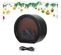 Battery Operated Decorative USB Charging Flameless Lantern For Indoor Outdoor Balconies Patio | Outdoor Fireplace Lanterns - USB Charging LED Fire Lamp |Living Rooms Camping Home Tabletop Garden Porch
