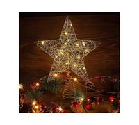 Battery Operated Star Decorations, Christmas Tree Topper with LED Lights Waterproof Battery Box for Safe Outdoor Use, Easy Installation And Two Modes