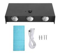 Battery Operated Wall Sconce Rechargeable Motion Sensor Indoor Wall Lights LED Magnetic Up Down Wall Lamp with Touch Switch (Black)