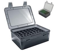 Battery Organiser Custodia per 54 Batterie AA e AAA, Trasparente Custodia Portatile per Batteria, Scatola Plastic Storage Battery Box, Organizzatrice Resistente All'acqua, Conservazione Sicura