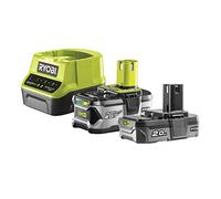 Ryobi RC18120-242 Kit Ryobi con Caricabatterie e 1 Batteria da 2.0Ah e 1 da 4.0Ah al Litio 18V ONE+, con 4 Indicatori di Stato di Carica, Grande Autonomia
