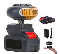 Battery Powered Space Heater, Battery Operated Heater, with 1500mah Batterys Anti-Tilt, Design Portable Car Window Defroster, Fits Golf Cart & Office (With 1 battery)
