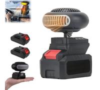Battery Powered Space Heater, Battery Powered Heater for Camping,1500mah Li, with Anti-Tilt, Quiet Long Heating, for Car Camping & Indoor,Long lasting & Quiet Operating (2 batteries)